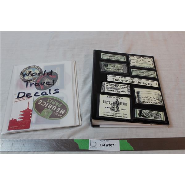 Travel Decal album, Blakc & White ads