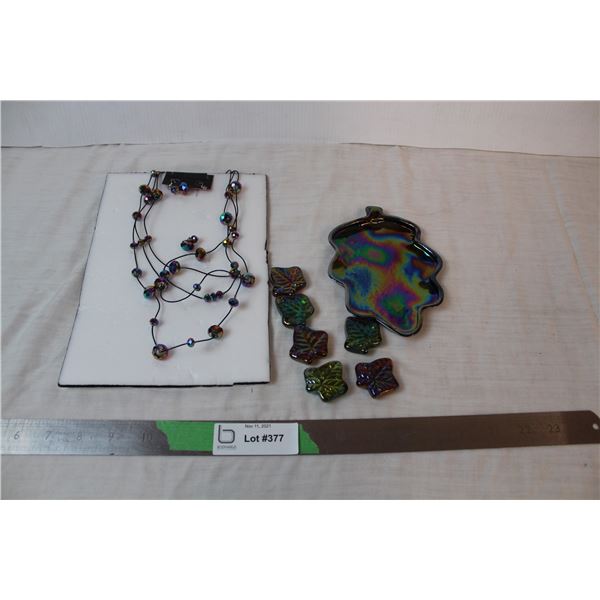 Carnival glassware and jewelry