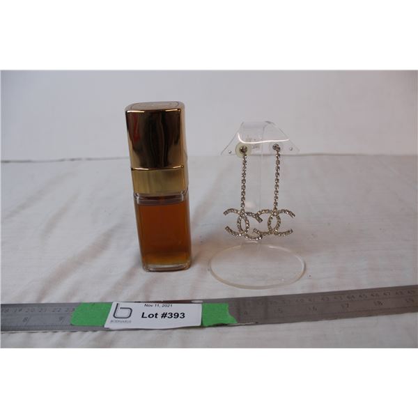 Chanel perfume and earrings