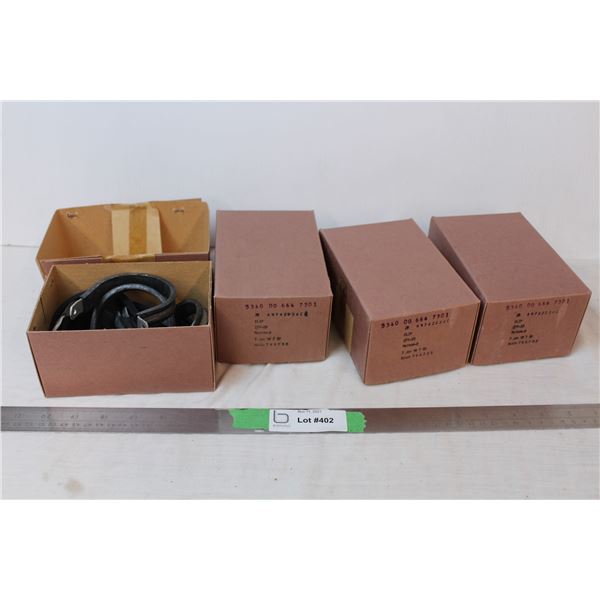 Vintage clamps, most sealed in box