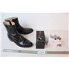 Image 1 : Brownie camera, men’s leather size 8 boots, stainless steel faucets