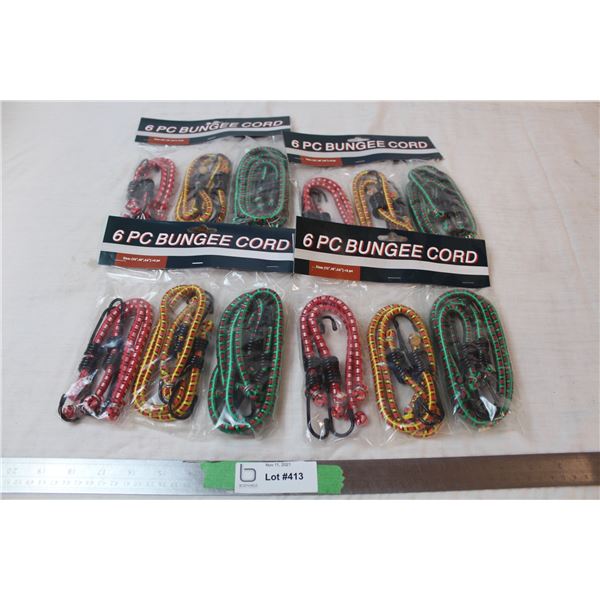 Bungee cords sealed in packaging