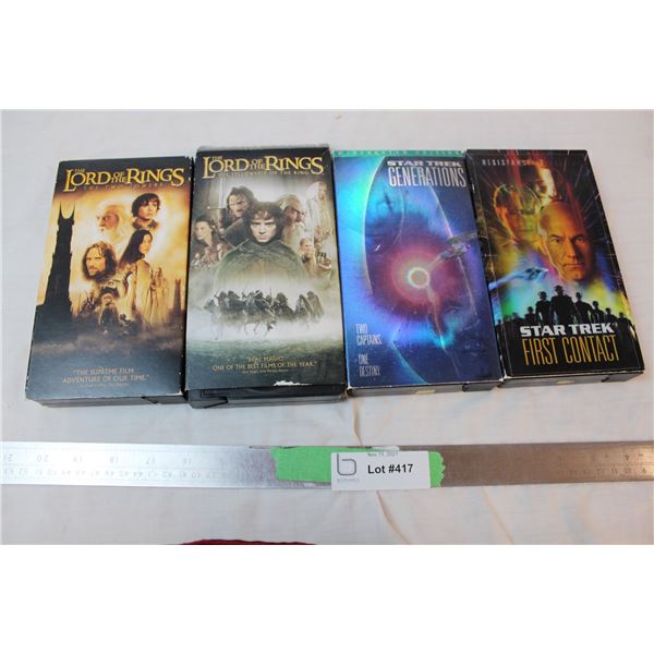 Lord of the Rings & Star Trek VHS tapes