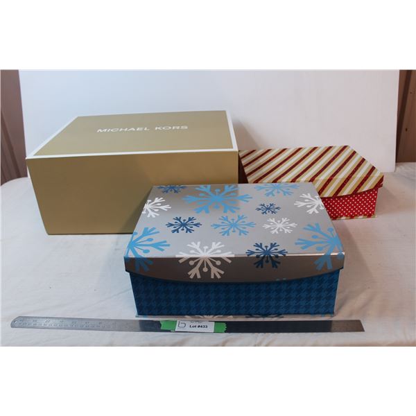 *empty storage boxes