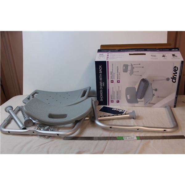 Shower chair with back in box