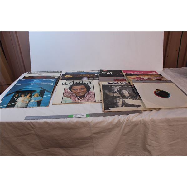 Lot of records; Abba, Paul Anka, The Beatles