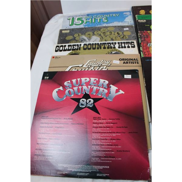 Lot of records; Juke Box Jive, Country Hits, Bossa Nova