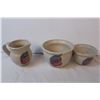 Image 2 : Pottery set: cream & sugar with dip & tray