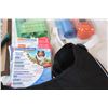 Image 4 : Dog care lot, new travel harness, clippers, food mat, etc