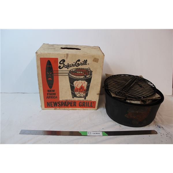 Vintage newspaper grill in box