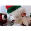 Image 3 : Lot of holiday decor: Ty Xmas Beanies, candle holders, trays