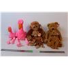 Image 1 : Beanie Baby and Buddy  matching sets; Flamingo, Monkey, Fuzz