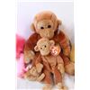 Image 3 : Beanie Baby and Buddy  matching sets; Flamingo, Monkey, Fuzz
