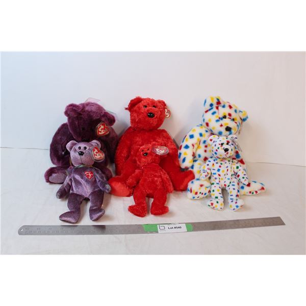 Beanie baby bears and Buddy  matching sets; 2000s, Sizzle, Ty 2 K