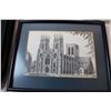 Image 2 : Framed York Minster art, wood cutting board, shoe hanger, Five Star binder with contents, etc