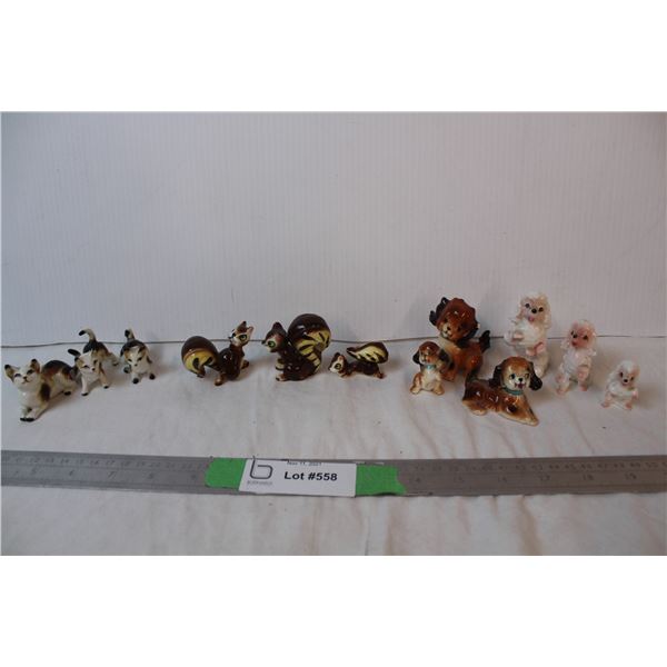 Tiny vintage ceramic figures