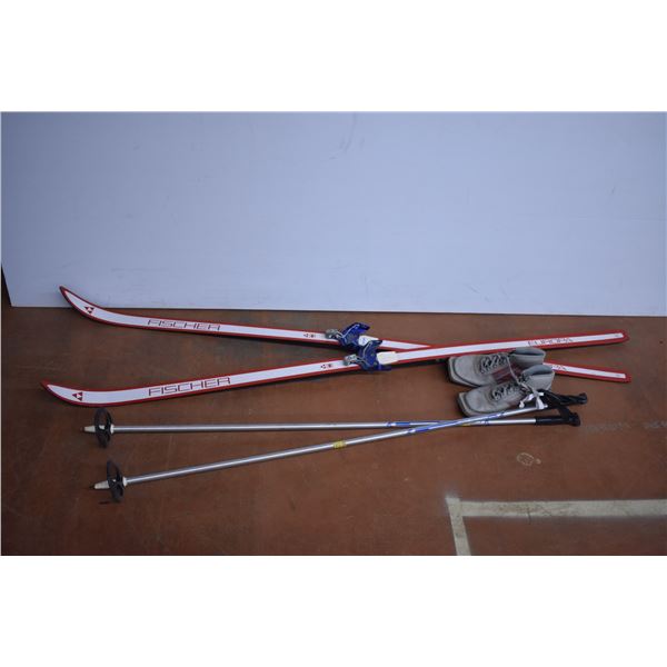 *Fischer Skiis With Poles And Shoes