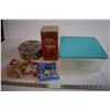 Image 1 : Large Tupperware Container With (2) Tins, dog treats
