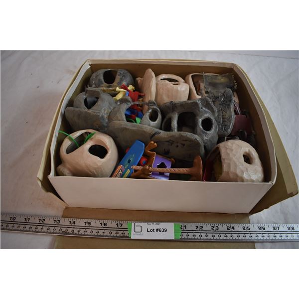 Vintage Flintstone Village Set with original play mat