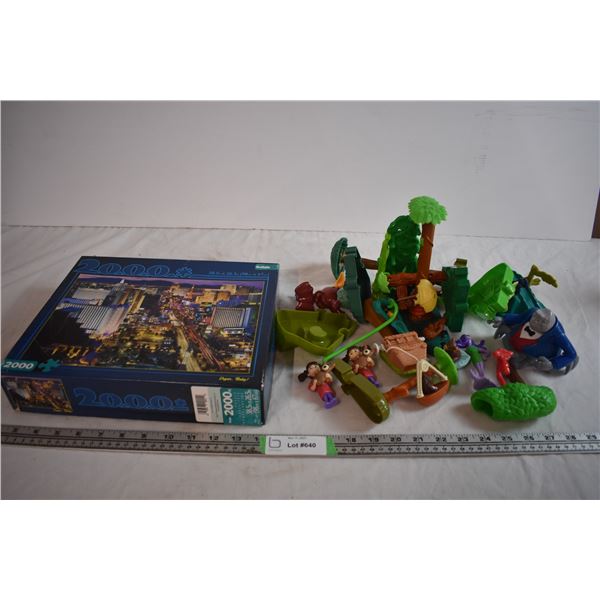 2000 Piece Puzzle and Complete jungle connecting McDonalds set, etc