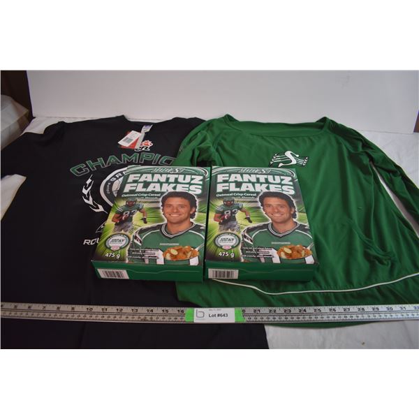 (2) Sealed Boxes of Fantuz Flakes With (2) Riders Shirts (1 NWT)