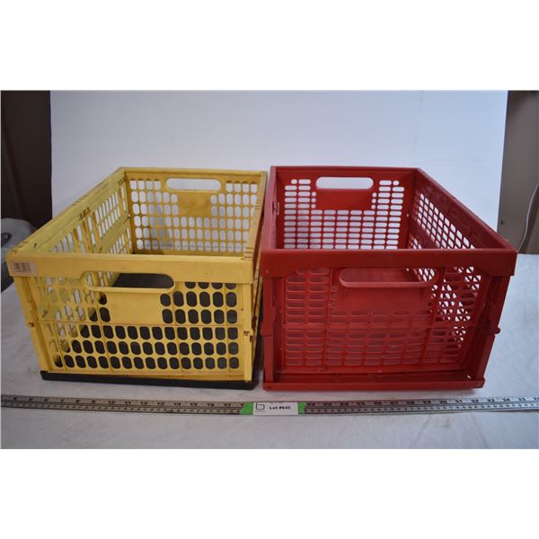 (2) Collapsible Crates
