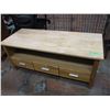 Image 1 : Coffee Table desk with drawers 48" x 19" x 20" (L x W x H)