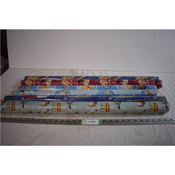 (6) Rolls of Disney Wrapping Paper