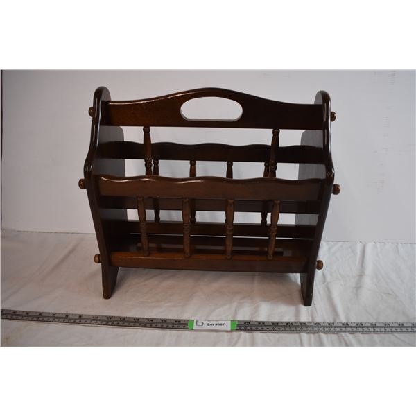 *Wooden Magazine Rack