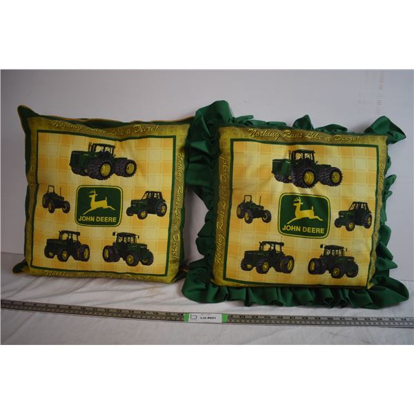 (2) John Deere Pillows