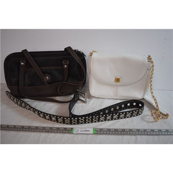 (2) Purses and Belt