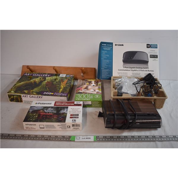 Puzzles, Wall Hooks, Alarm Clock, and Desktop Switch