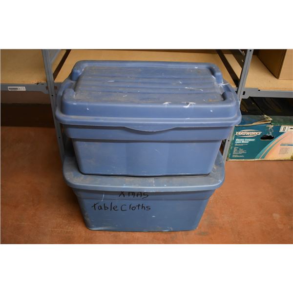 *(2) Plastic Storage Bins