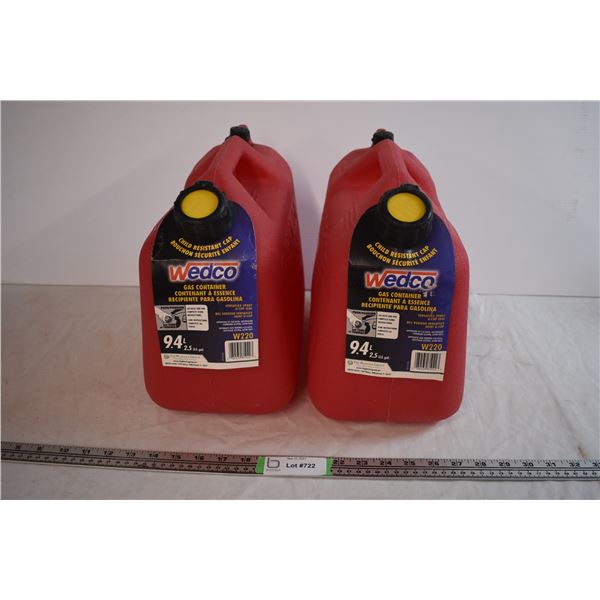 2X The Money - (2) 9.4L Gas Containers