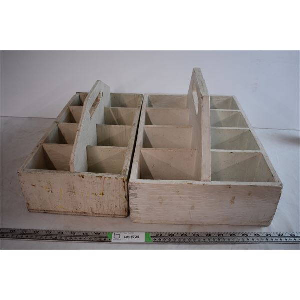 (2) Wooden Bottle Crates