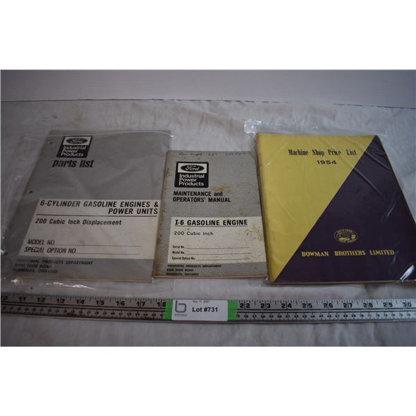 Ford Parts List and Operator's Manual, Bowman Brothers 1954 Price List