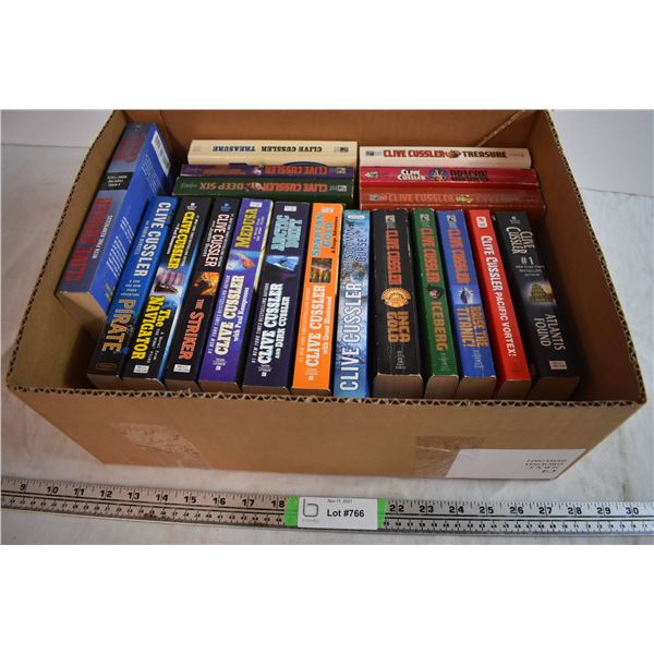 Box of Clive Cussler Novels