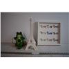 Image 1 : Framed dachshund  Wall Art, Eiffel tower and hanging frog bird feeder