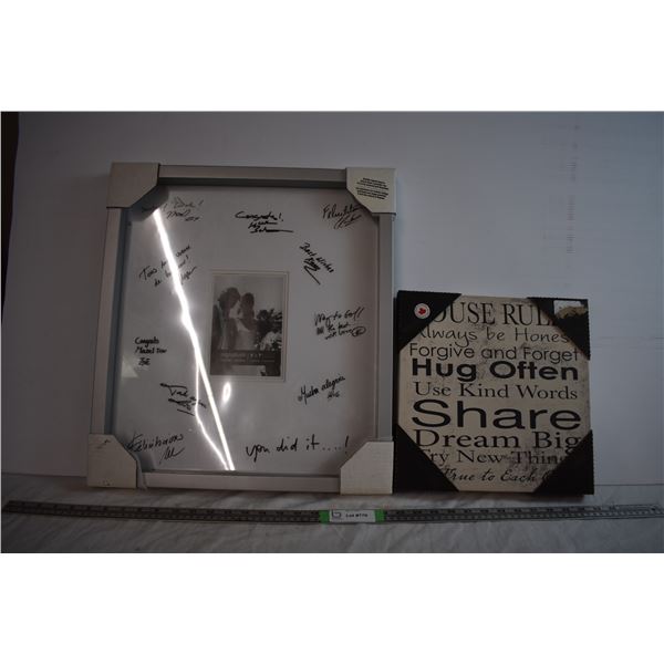 Framed Wall Art -New, Picture Frame for wedding signatures