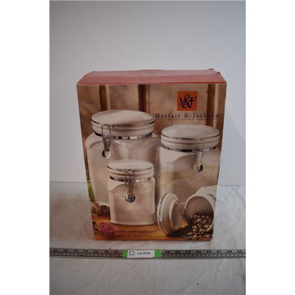 Set of (4) Canisters - Appears NIB