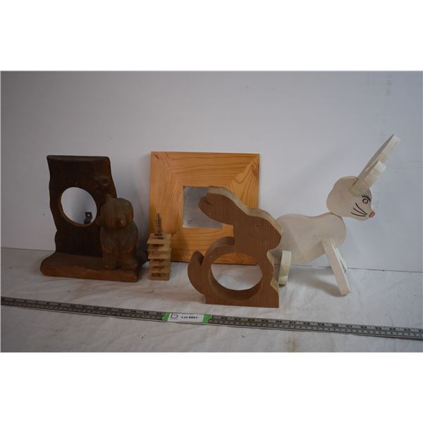 Wooden Items and Mirror