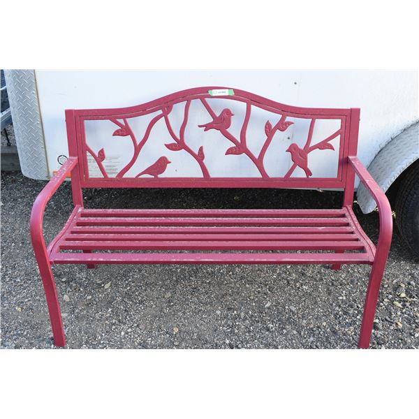 *Red Metal Bench