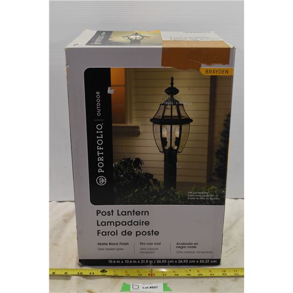 Black Matte Post Lantern