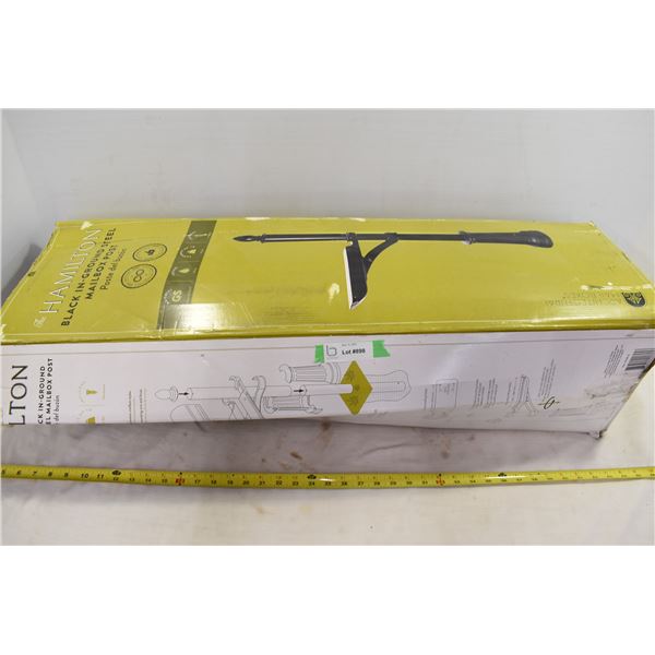 In Ground Black Mailbox Post