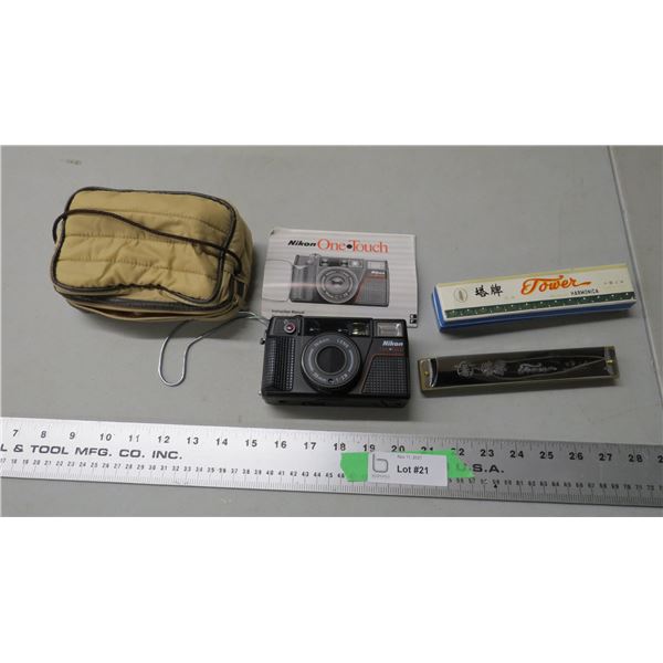 tower harmonica + Nikon 1 touch camera