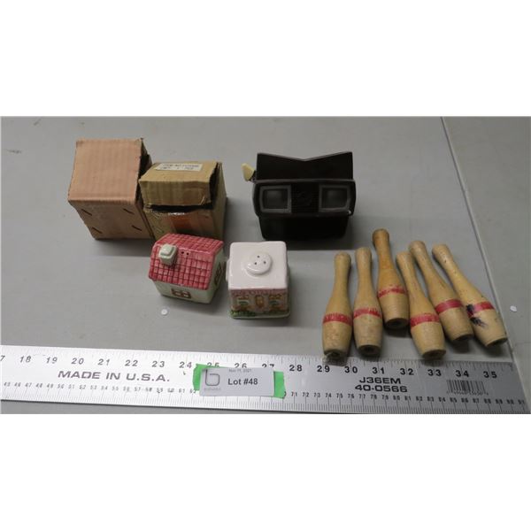 viewmaster S&P shakers, mini bowling pins