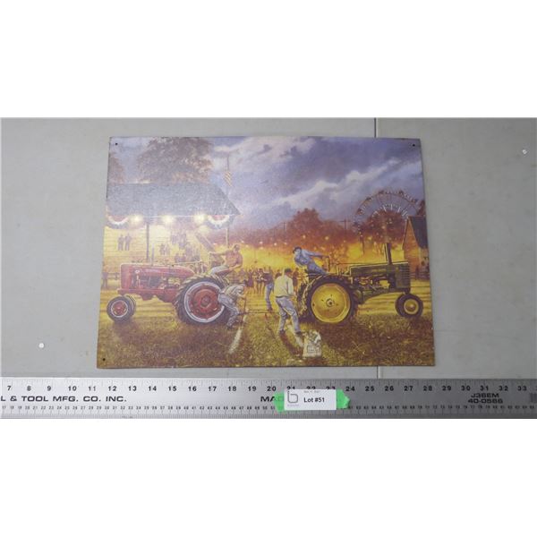 Braggins rights 1997 tin sign (12.5x17.5)