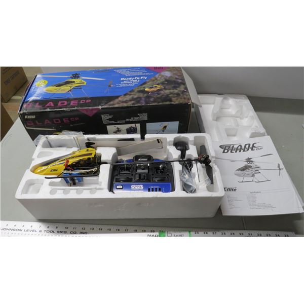 e-flite blade cp remote control helicopter in box with manual