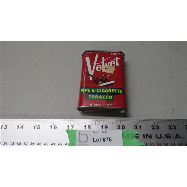 velvet tobacco tin