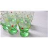 Image 3 : vintage small glasses in holder polka dot (shot glasses?)